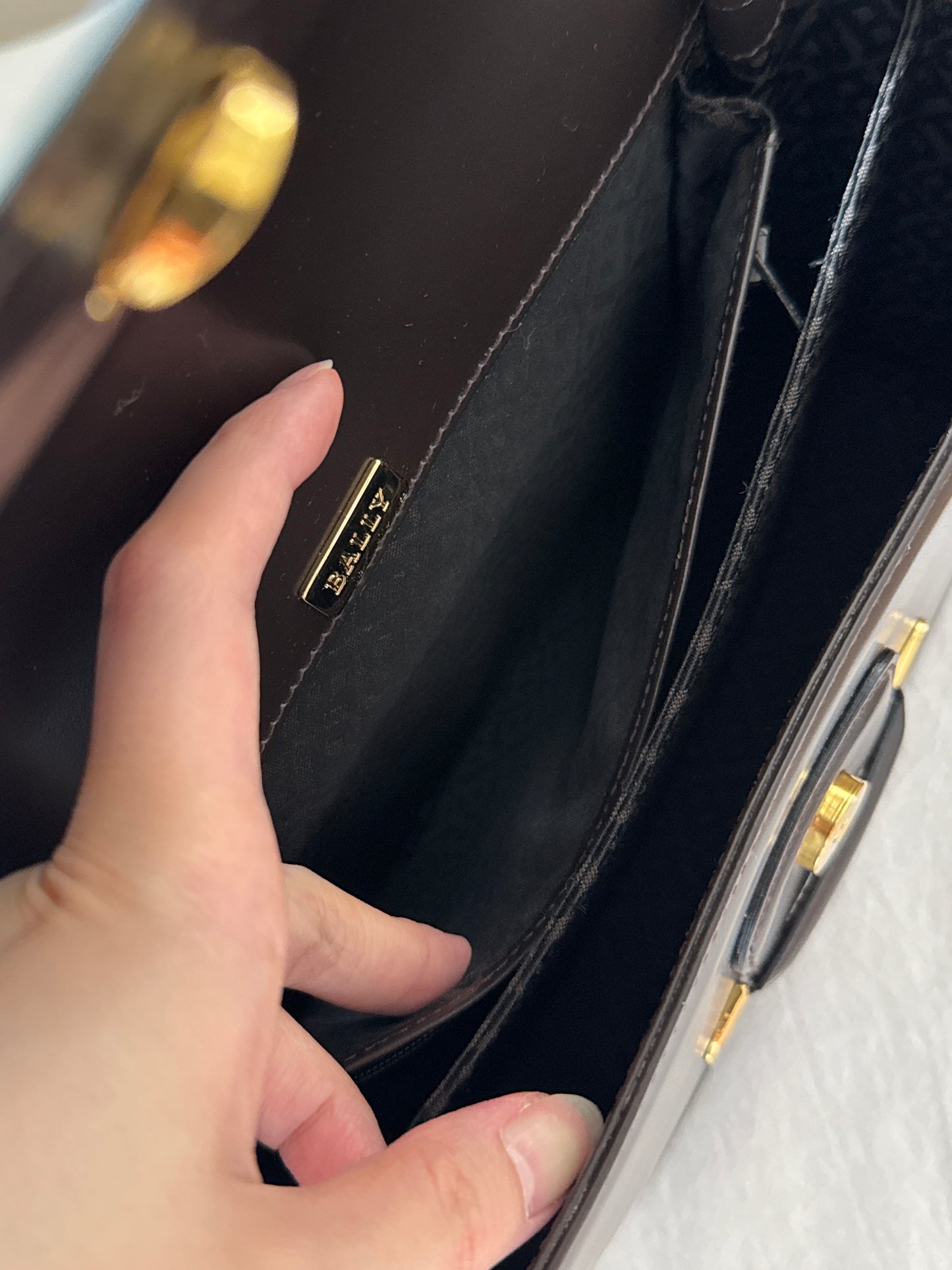 Vintage Bally 2-way leather bag🍩