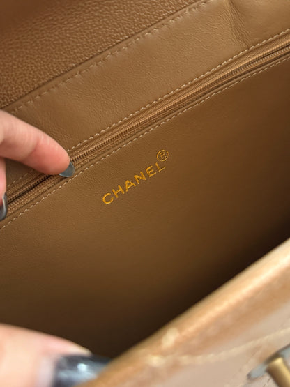 Vintage Chanel wild stitch荔枝牛皮tote bag🧋