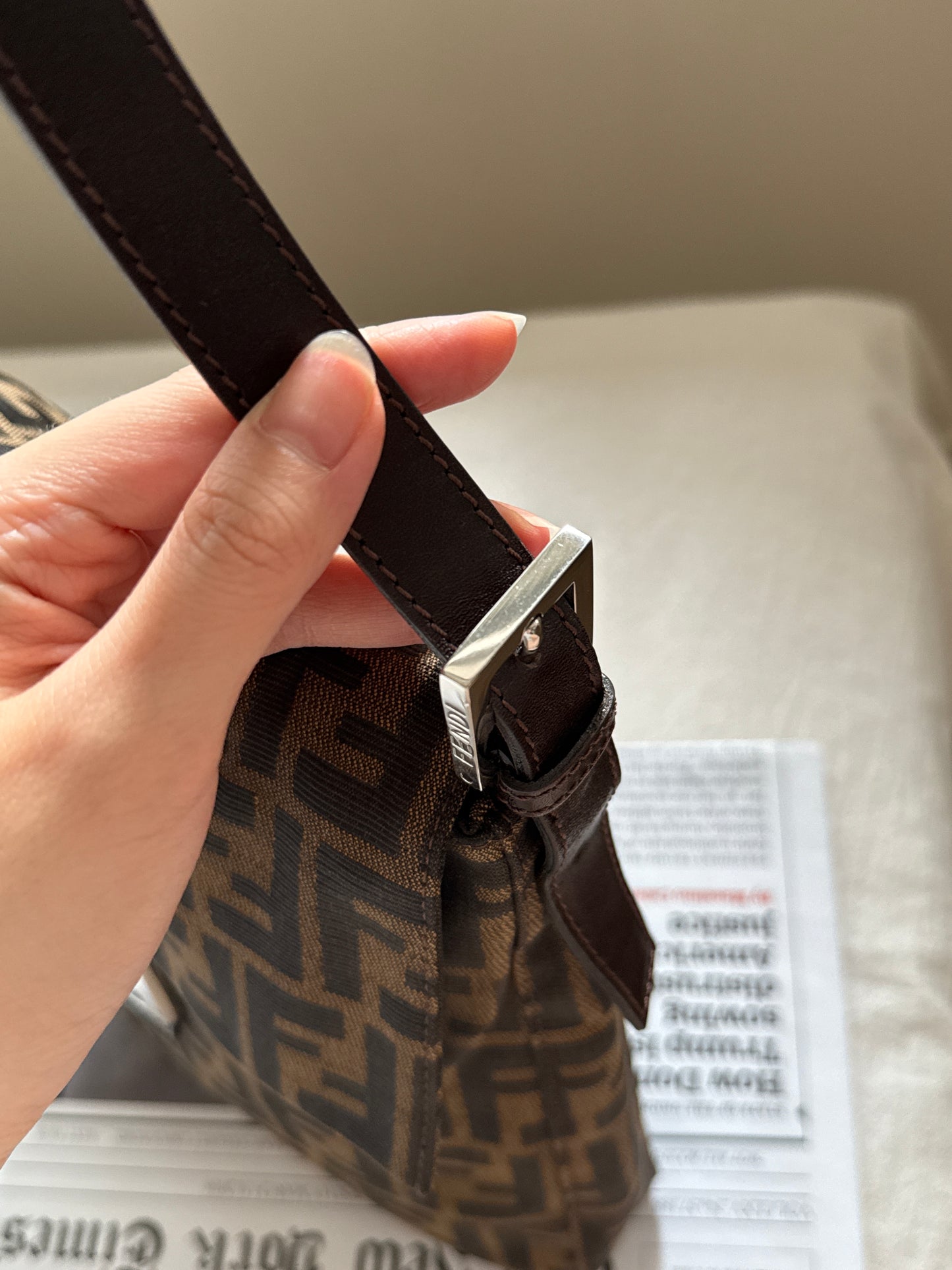 Vintage Fendi zucca square baguette 🥖