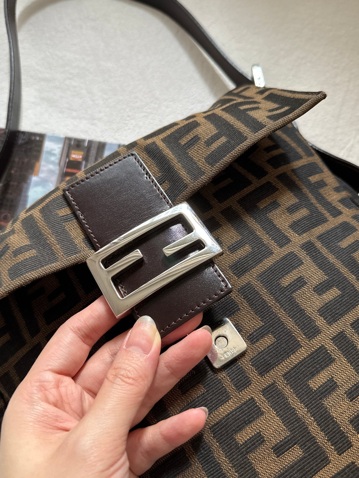 Vintage Fendi zucca square baguette 🥖