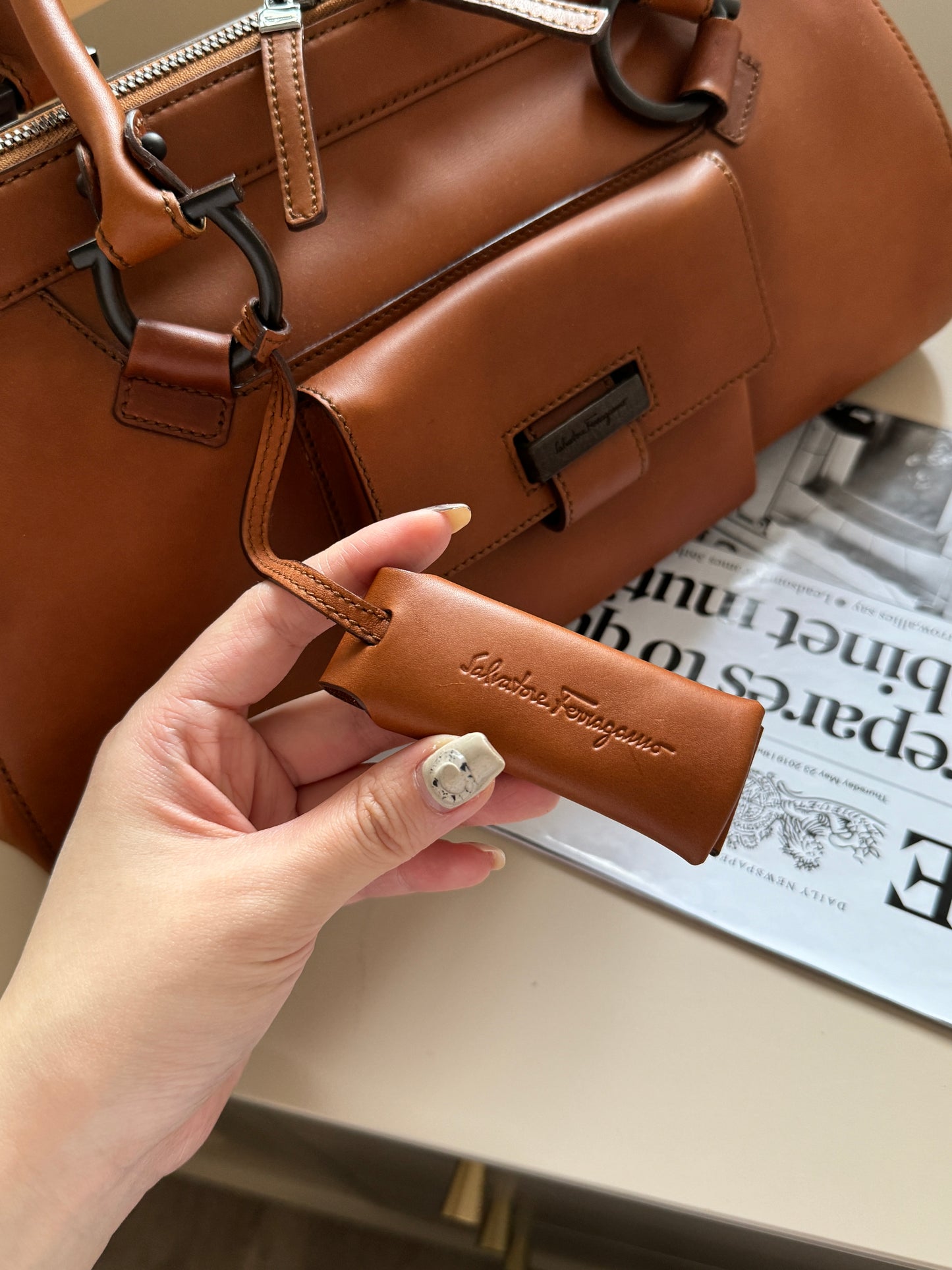 Vintage Salvatore Ferragamo木扣shoulder bag🪵