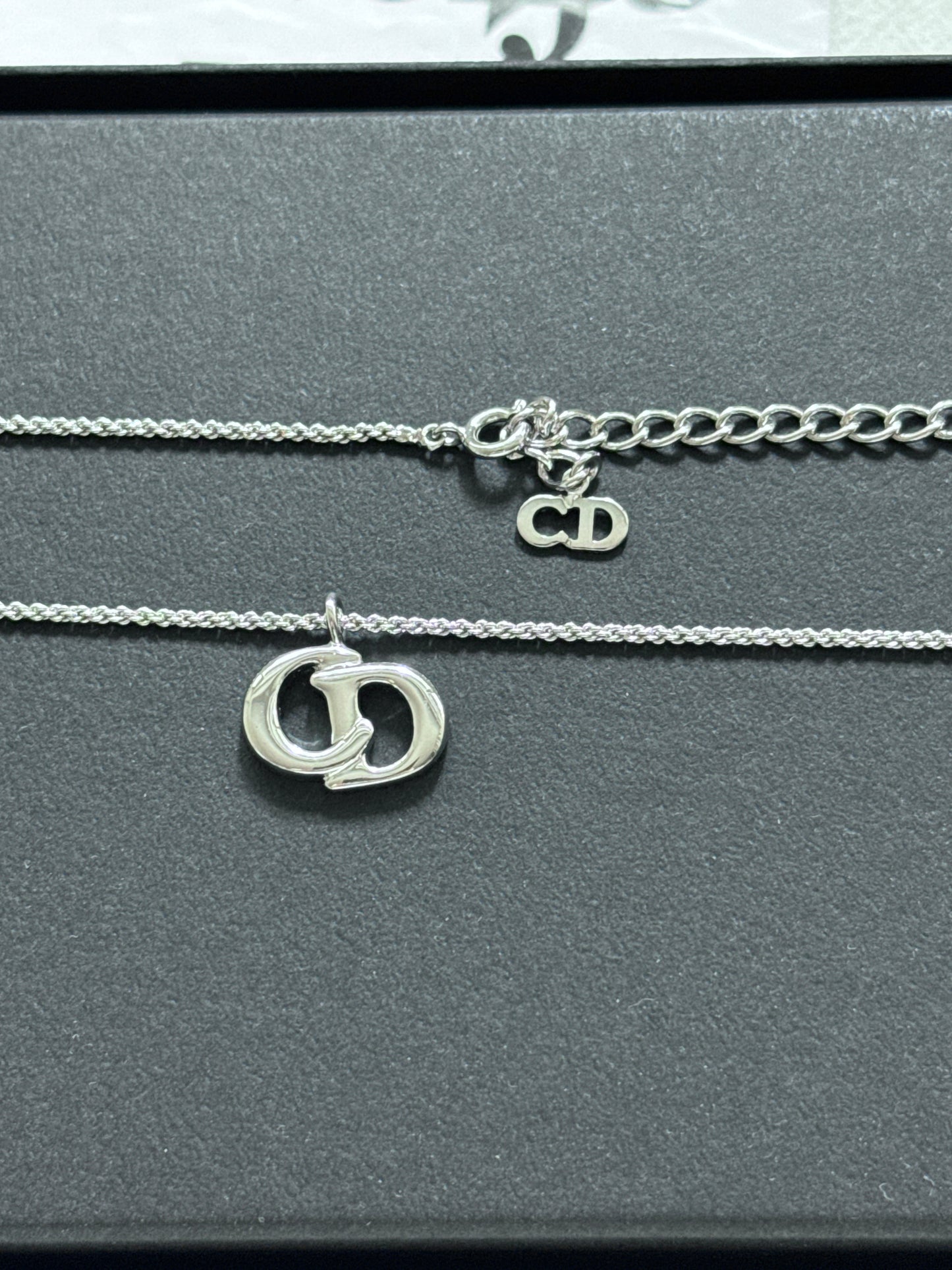 罕有銀色 Vintage Dior CD necklace✨