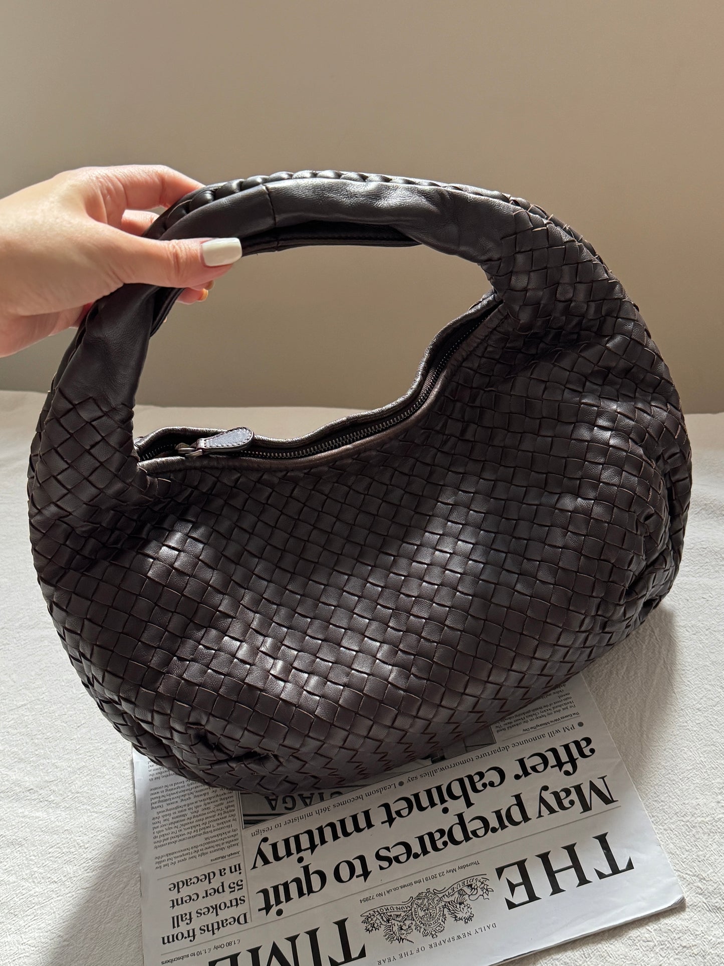Vintage Bottega Veneta 深棕色半月hobo🌙