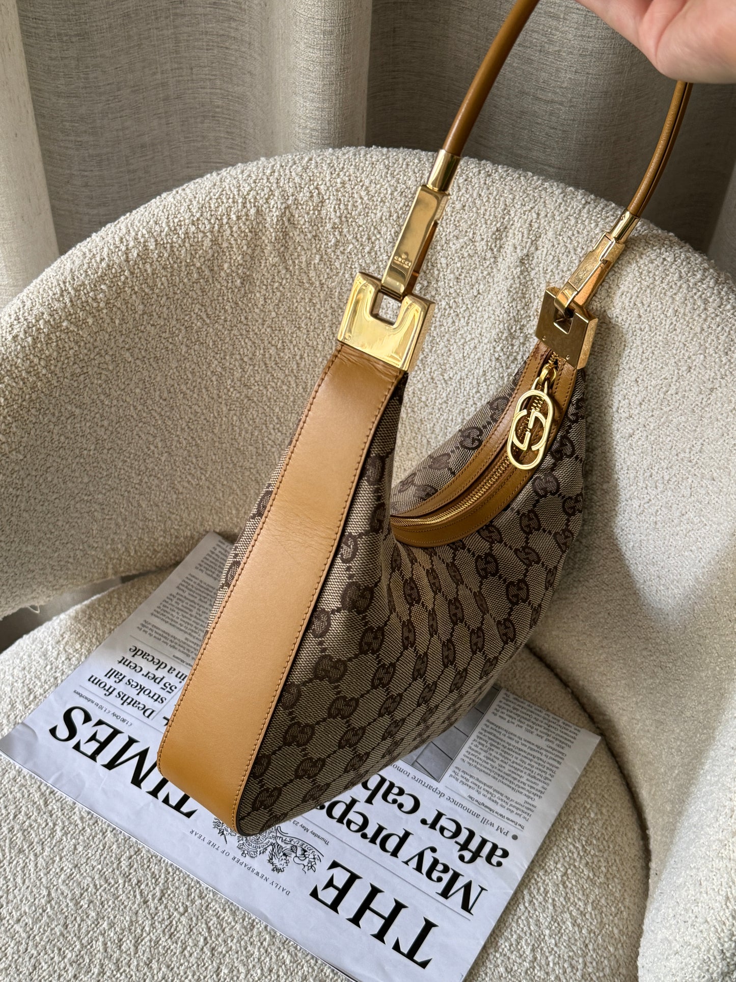 Vintage Gucci monogram hobo