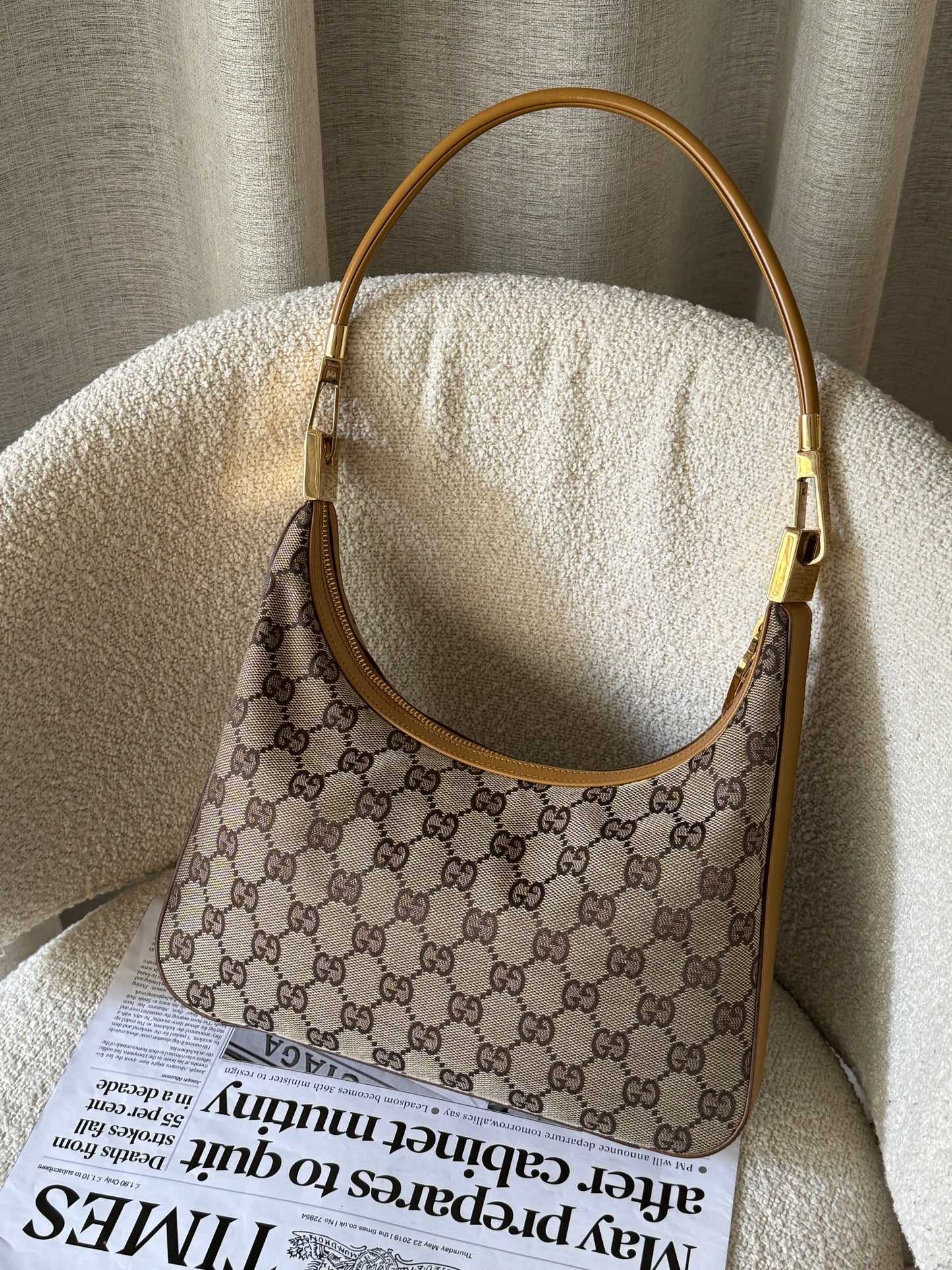 Vintage Gucci monogram hobo