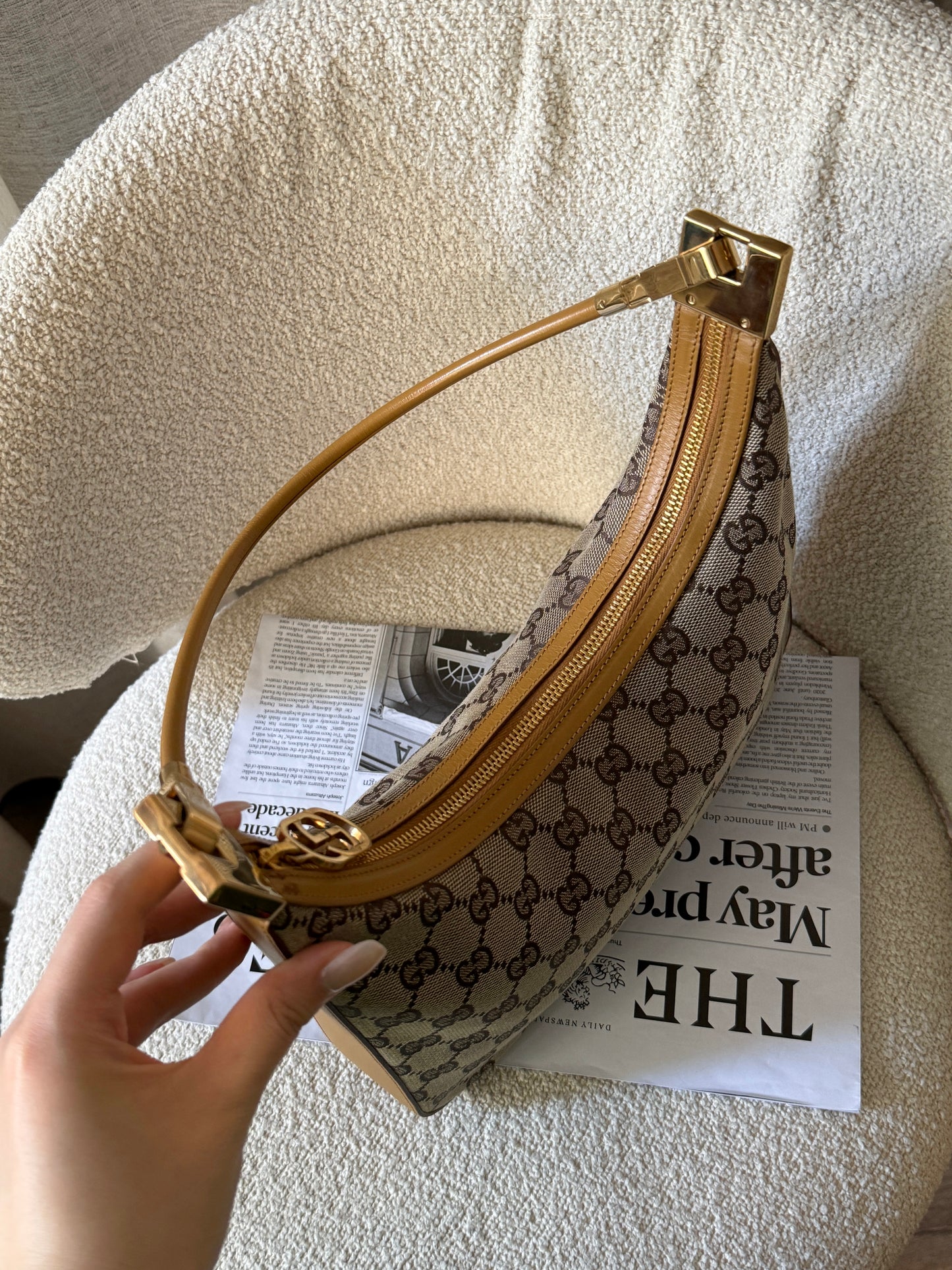 Vintage Gucci monogram hobo