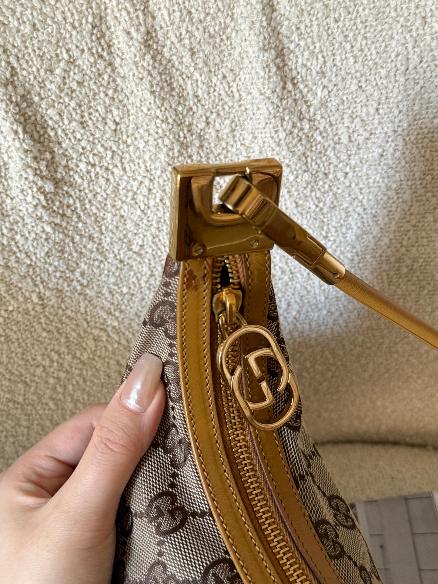 Vintage Gucci monogram hobo