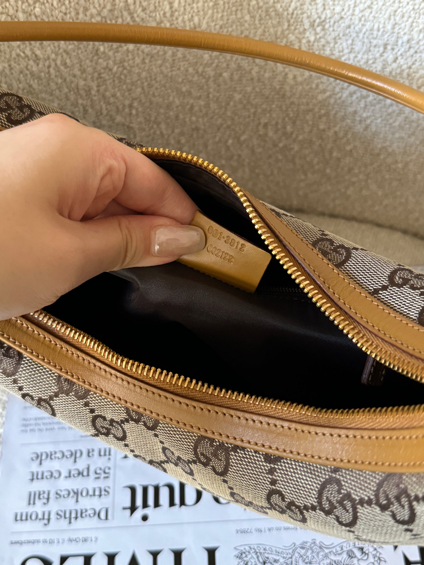 Vintage Gucci monogram hobo