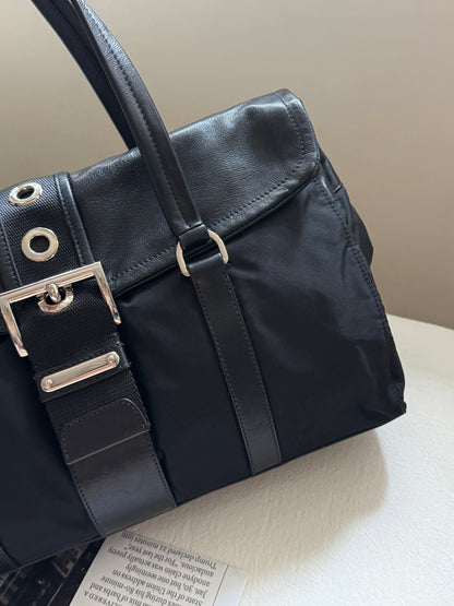 Vintage Prada nylon leather baguette🥖