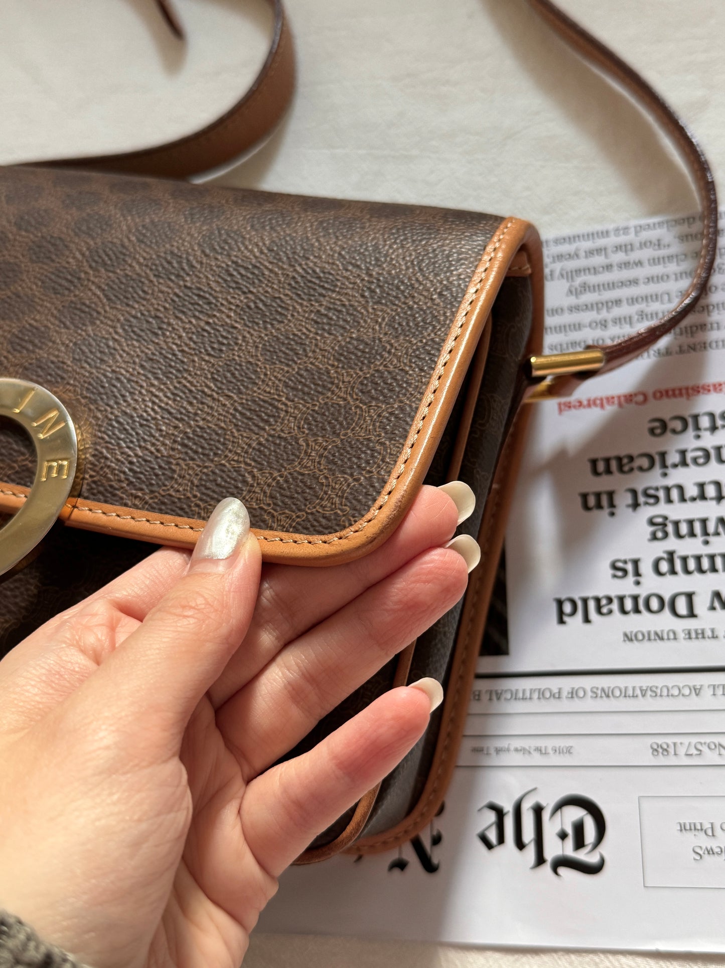 Vintage Celine 老花大金環豆腐包🪐