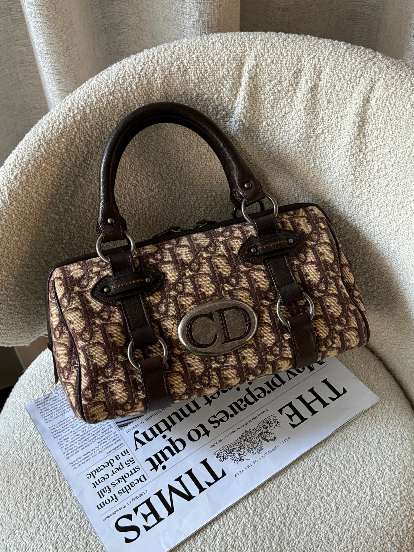 Vintage Dior brown monogram bag