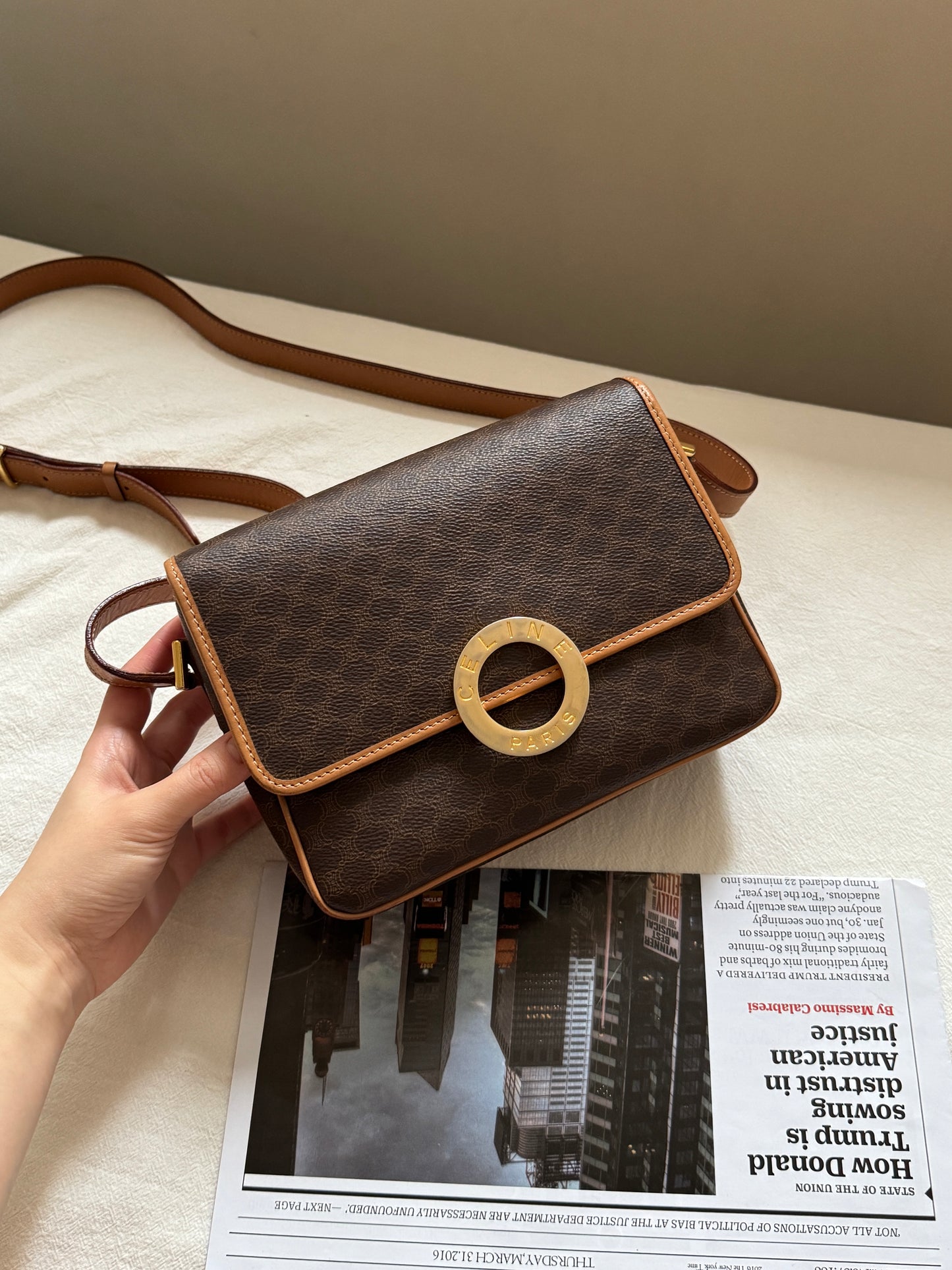 Vintage Celine 老花大金環豆腐包🪐