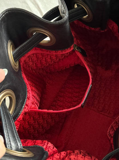 Vintage Dior cannage羊皮菱格大hobo