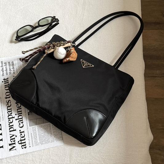 Vintage Prada 拼皮square tote