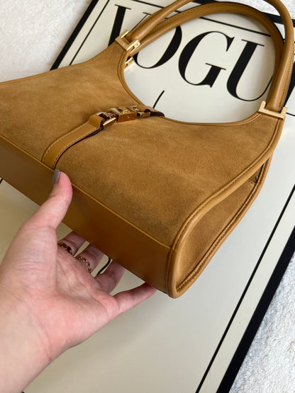 Vintage Gucci caramel suede jackie bag