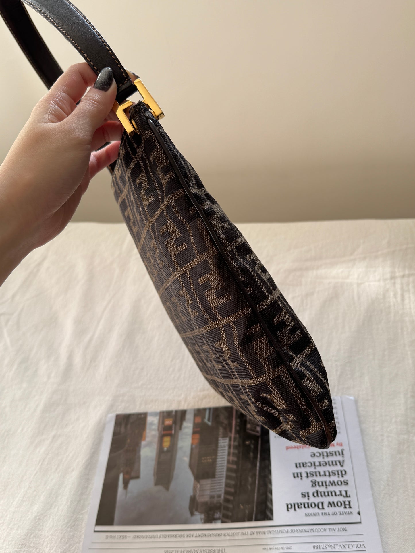 Vintage Fendi zucca square tote🫒