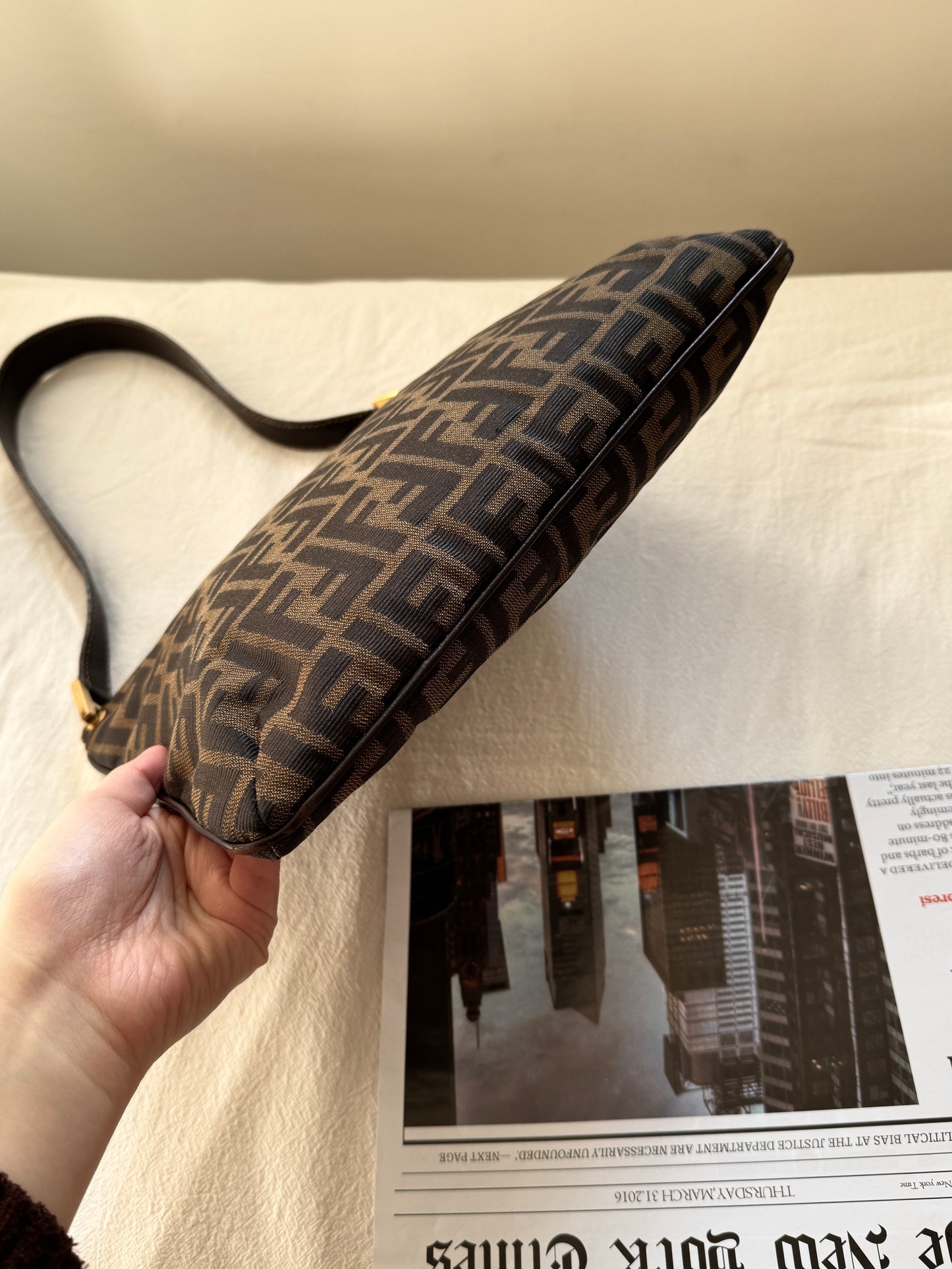 Vintage Fendi zucca square tote🫒