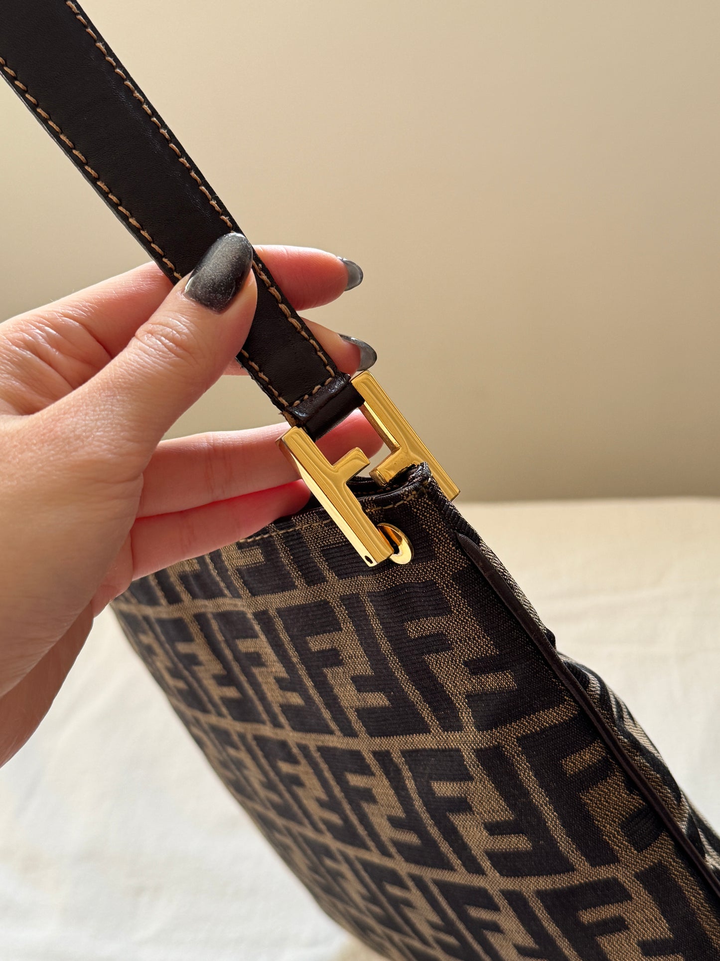 Vintage Fendi zucca square tote🫒