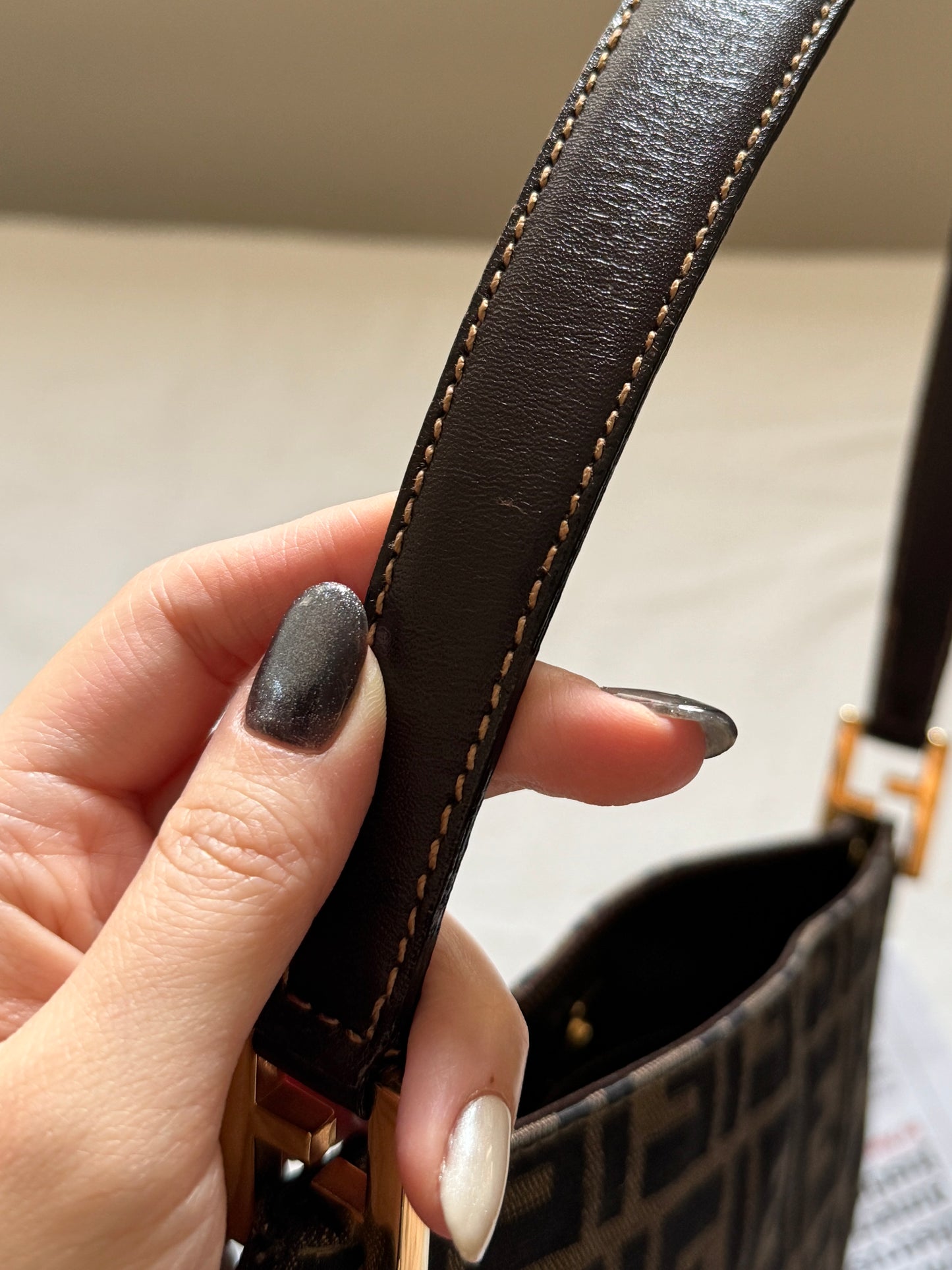 Vintage Fendi zucca square tote🫒