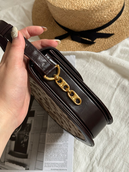 稀有！Vintage Celine 凱旋門金扣shoulder bag💫