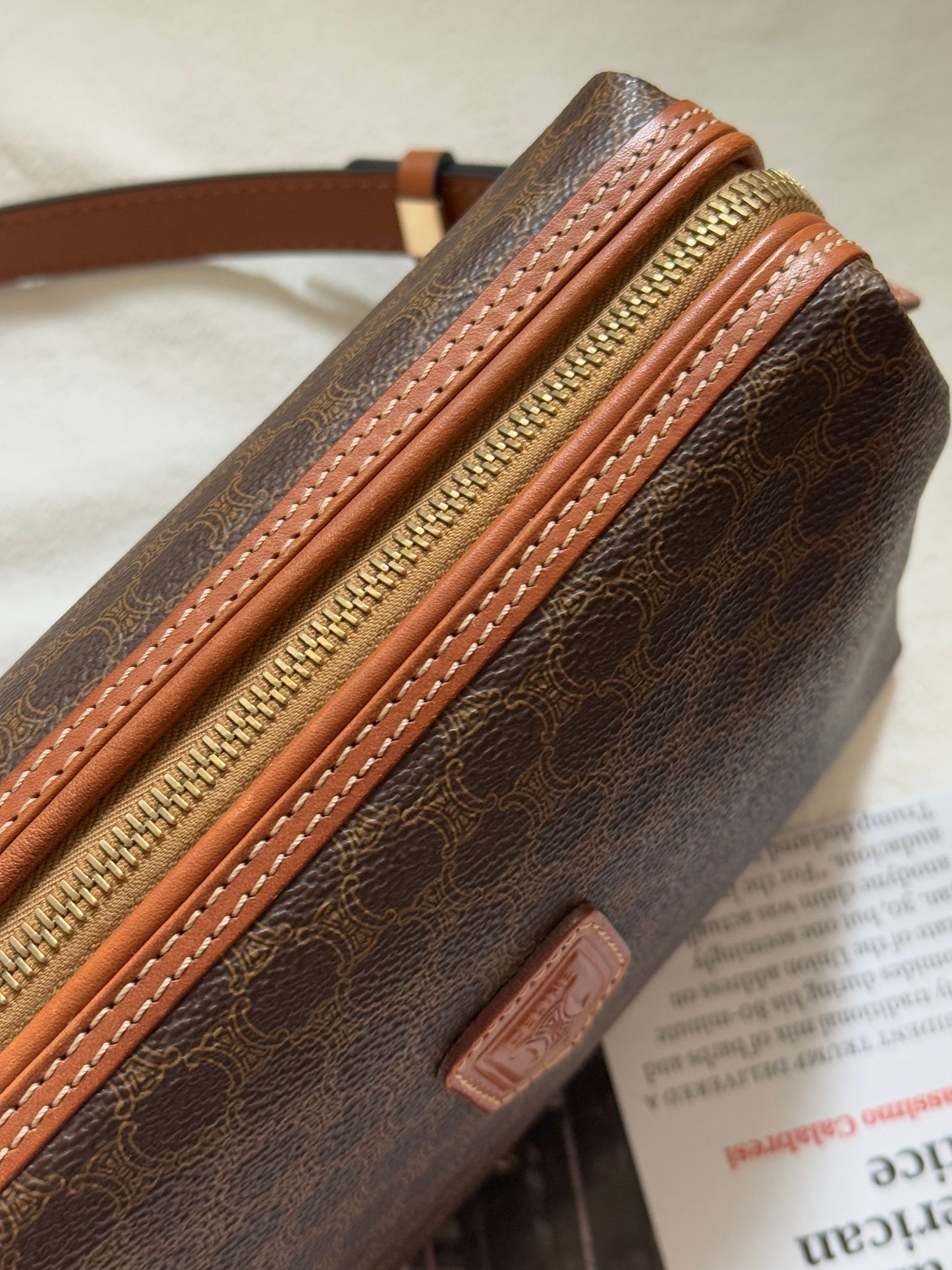 Vintage Celine macadam pouch☁️
