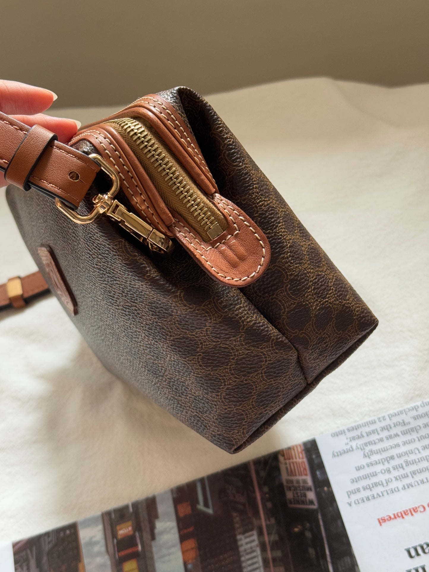 Vintage Celine macadam pouch☁️