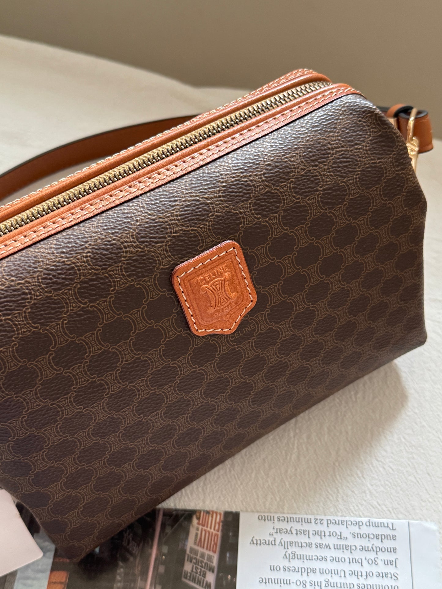 Vintage Celine macadam pouch🧸