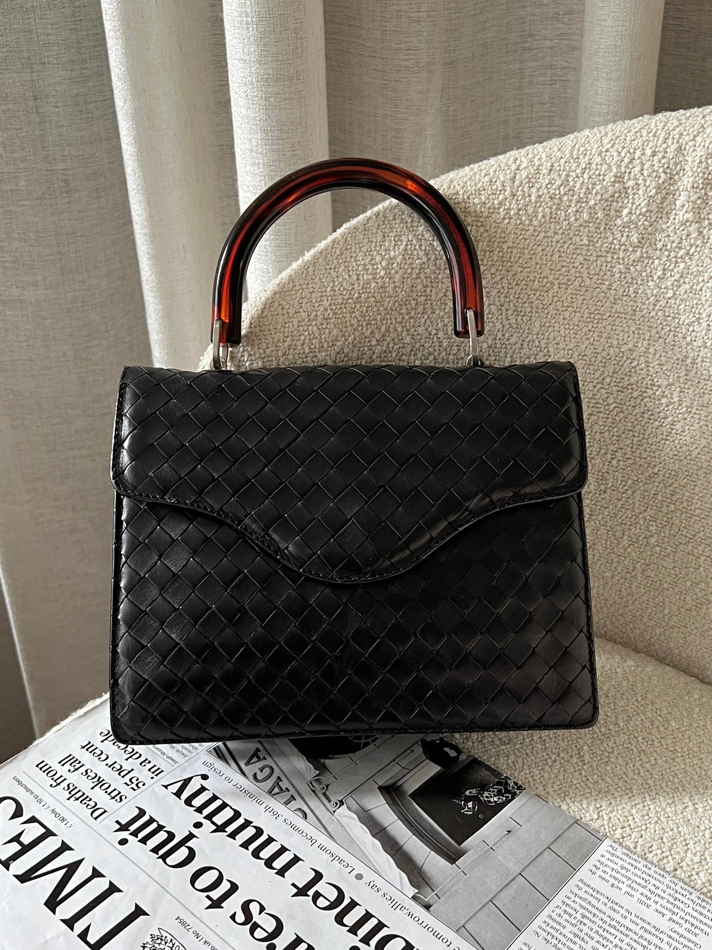 Vintage Bottega Veneta 玳瑁kelly bag