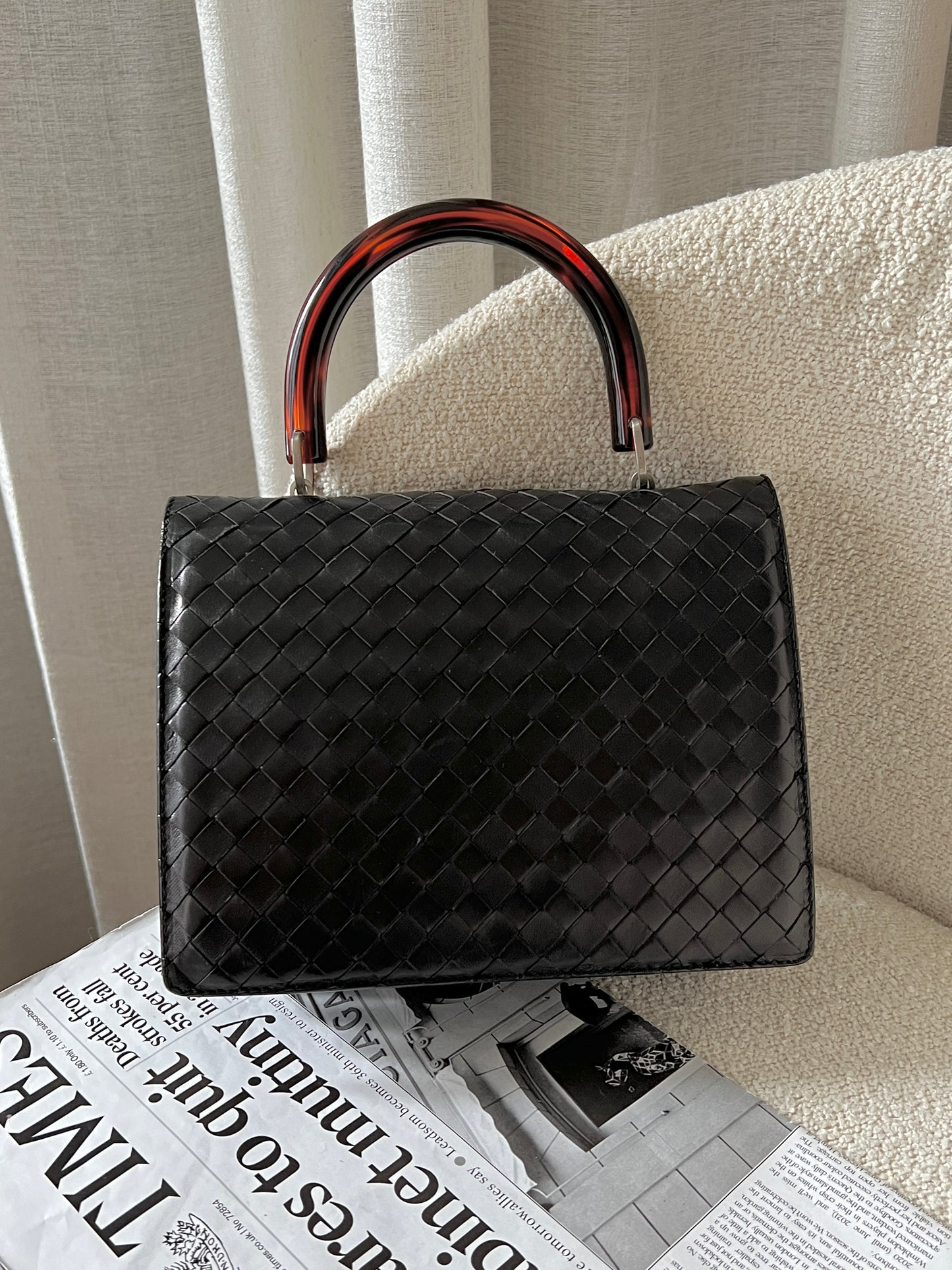 Vintage Bottega Veneta 玳瑁kelly bag