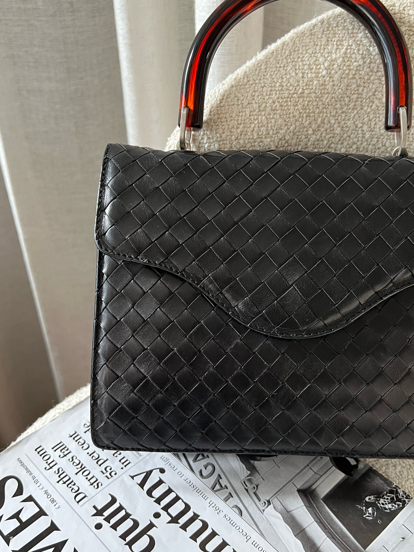 Vintage Bottega Veneta 玳瑁kelly bag