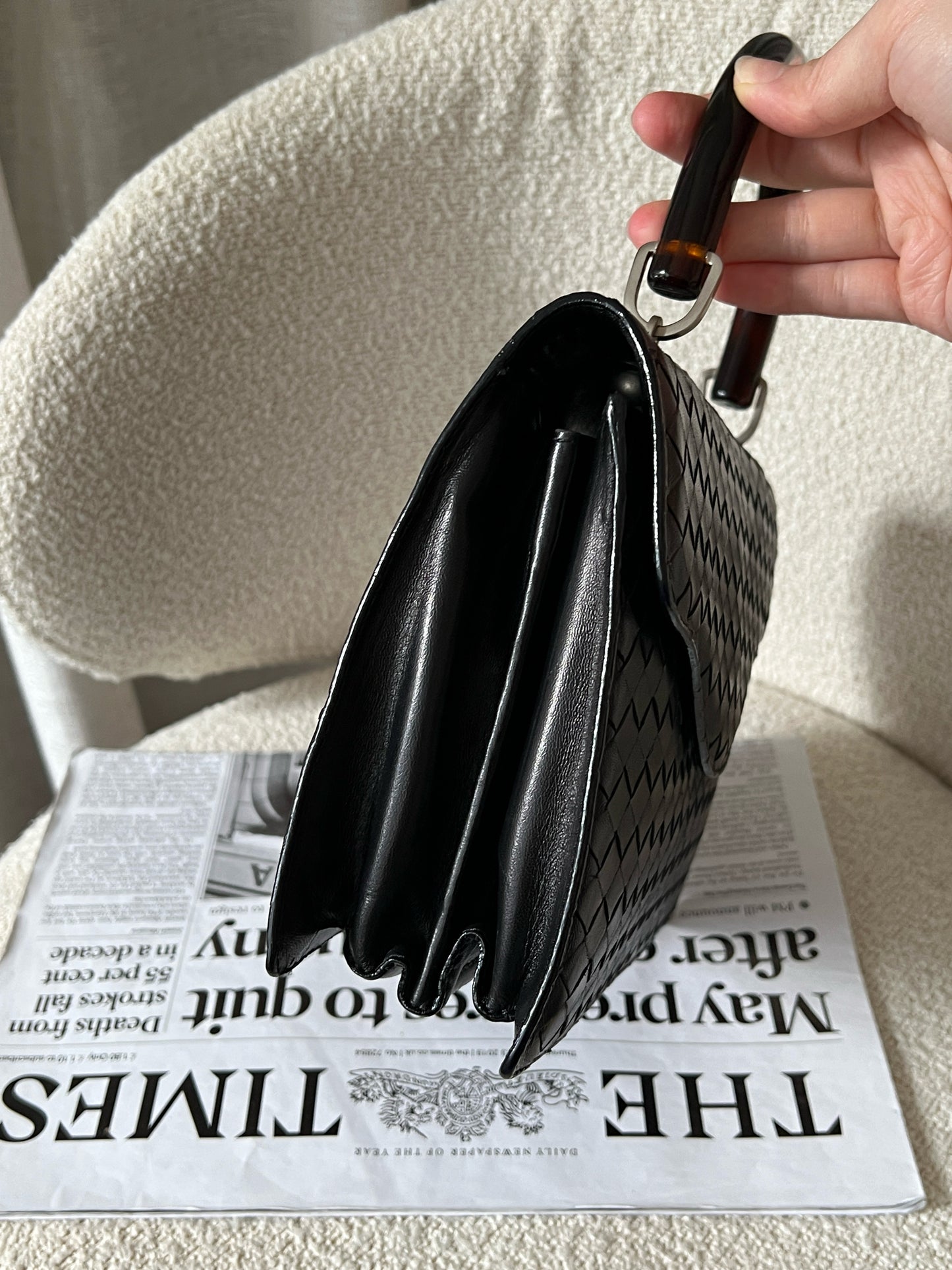 Vintage Bottega Veneta 玳瑁kelly bag