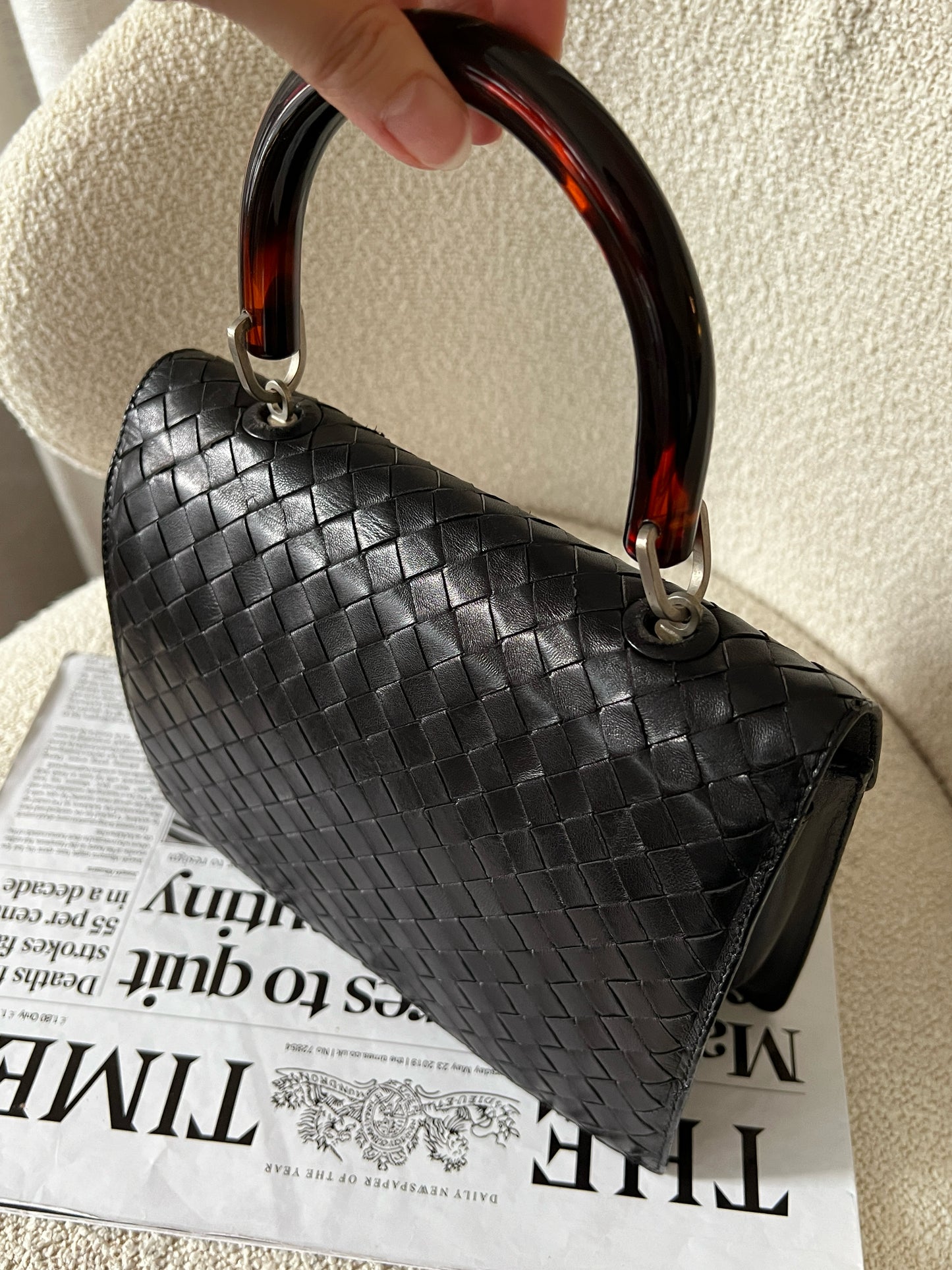 Vintage Bottega Veneta 玳瑁kelly bag