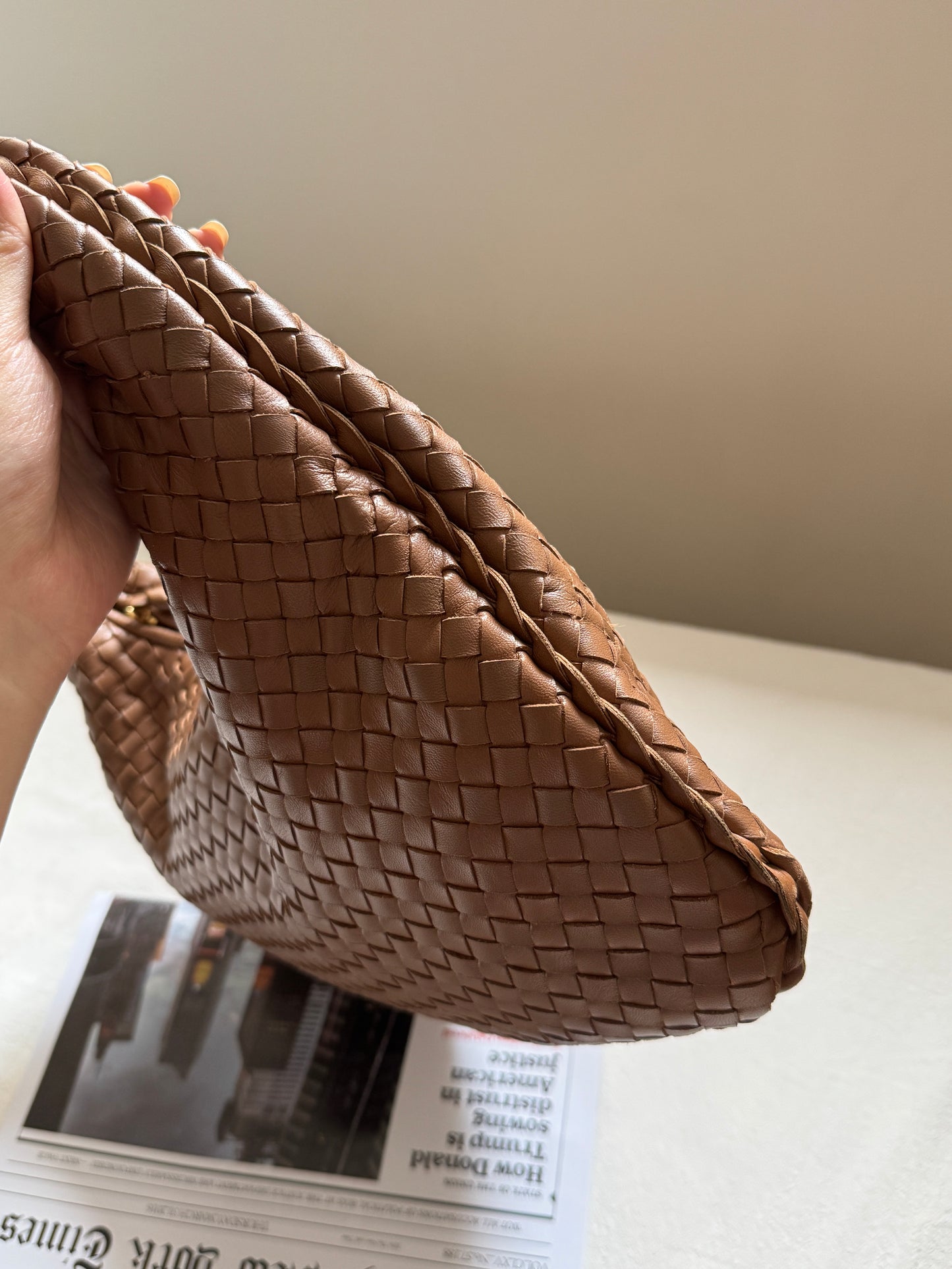 Vintage Bottega Veneta 奶茶hobo 38