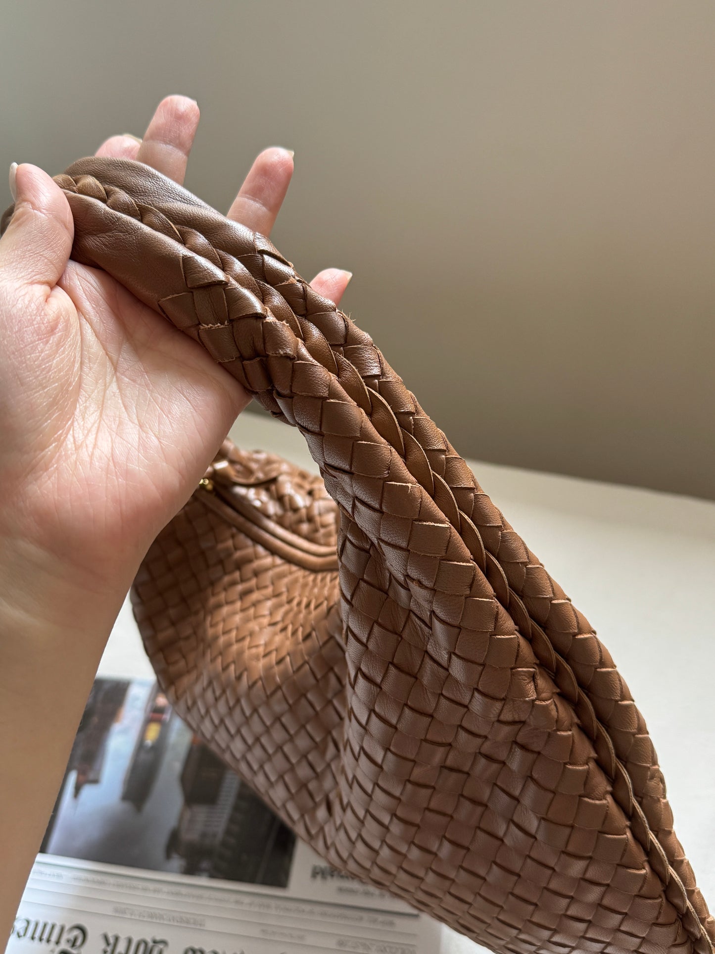 Vintage Bottega Veneta 奶茶hobo 38