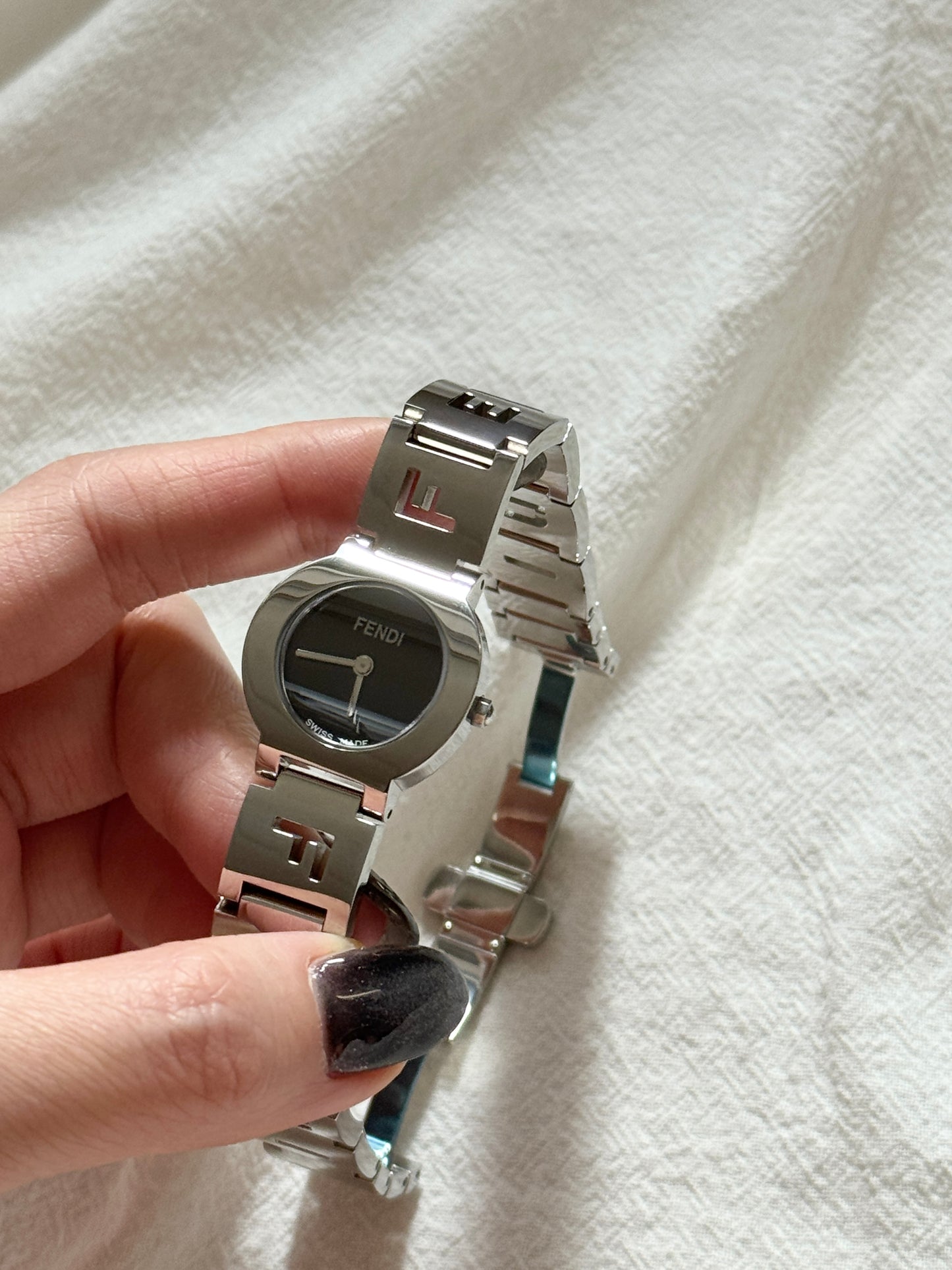 Vintage Fendi watch 鏤空字母錶帶