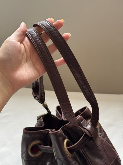 Vintage Dior 小羊皮cannage shoulder bag 25