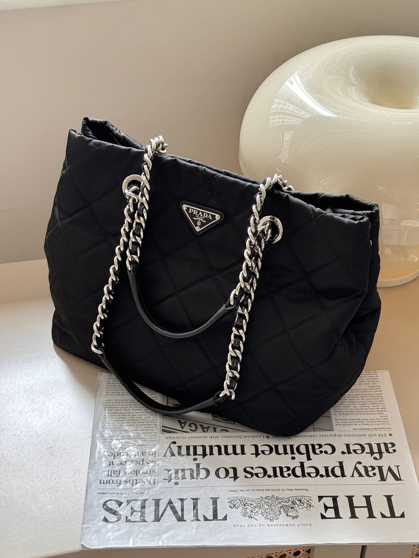 Vintage Prada nylon chain tote⛓️