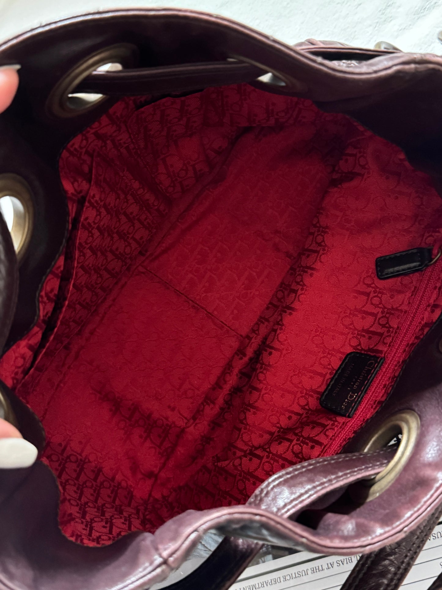 Vintage Dior 小羊皮cannage shoulder bag 25