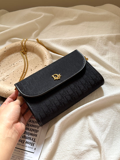 Vintage Dior黑金 trotter envelope bag✉️