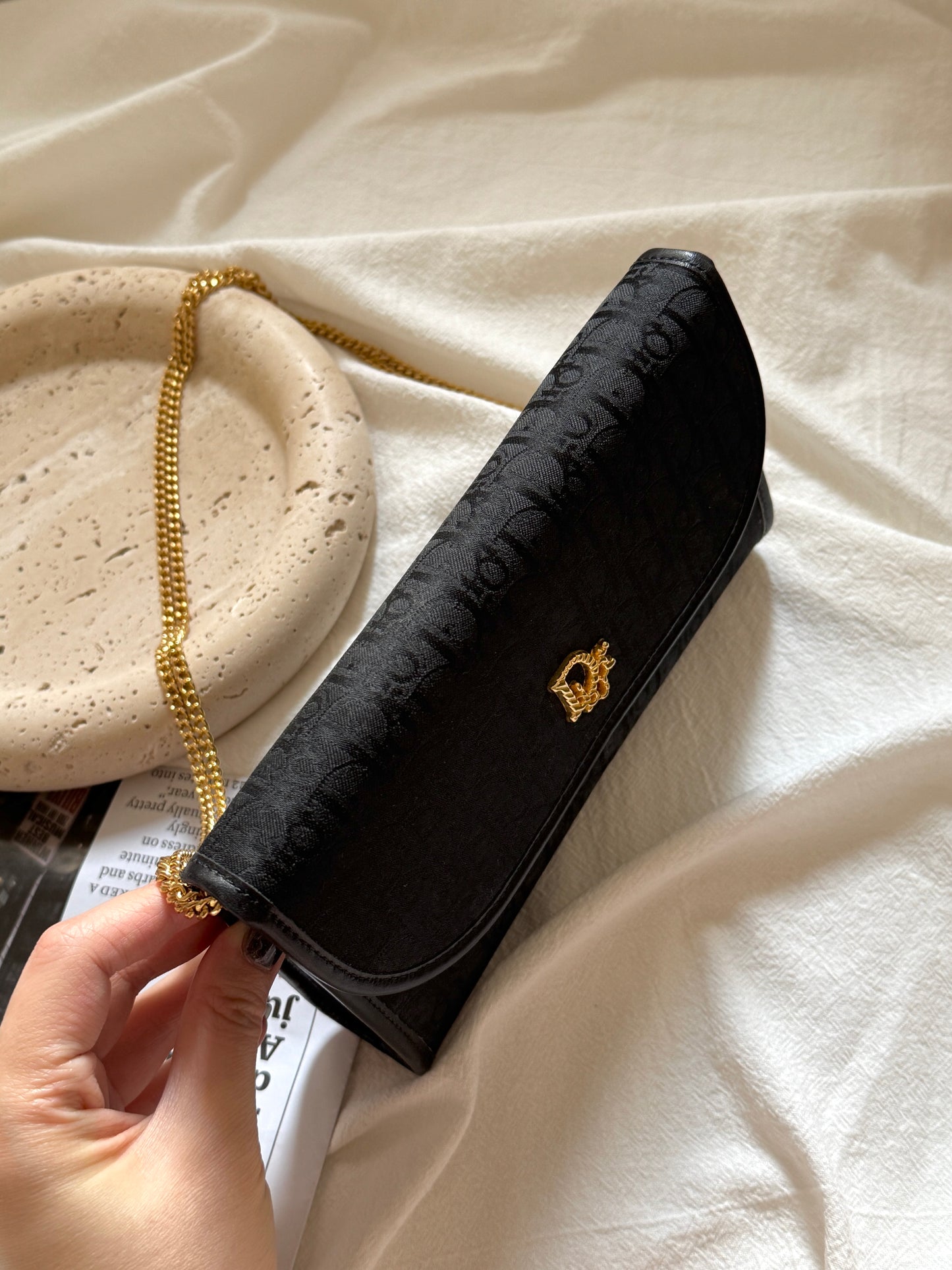 Vintage Dior黑金 trotter envelope bag✉️