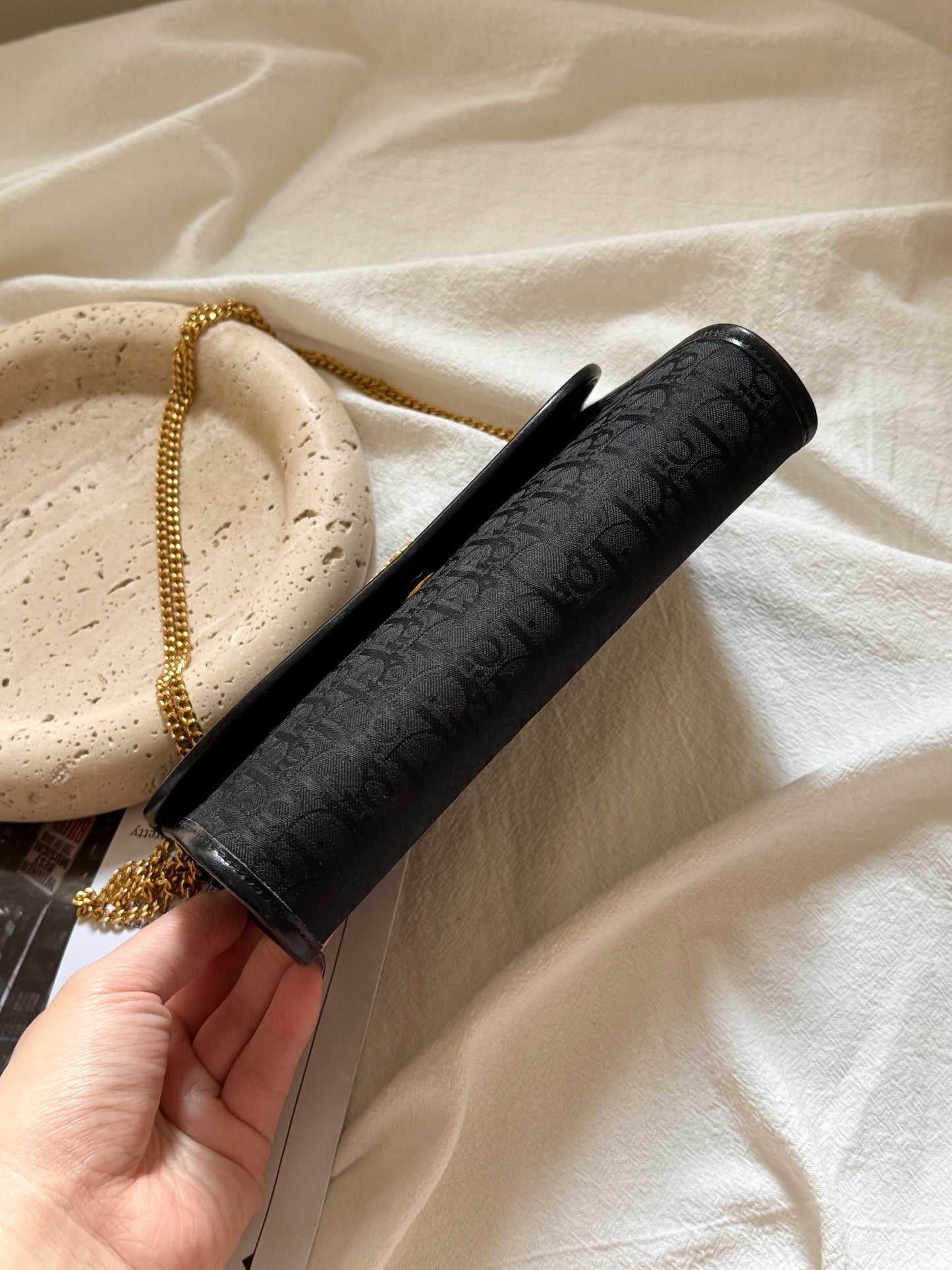 Vintage Dior黑金 trotter envelope bag✉️