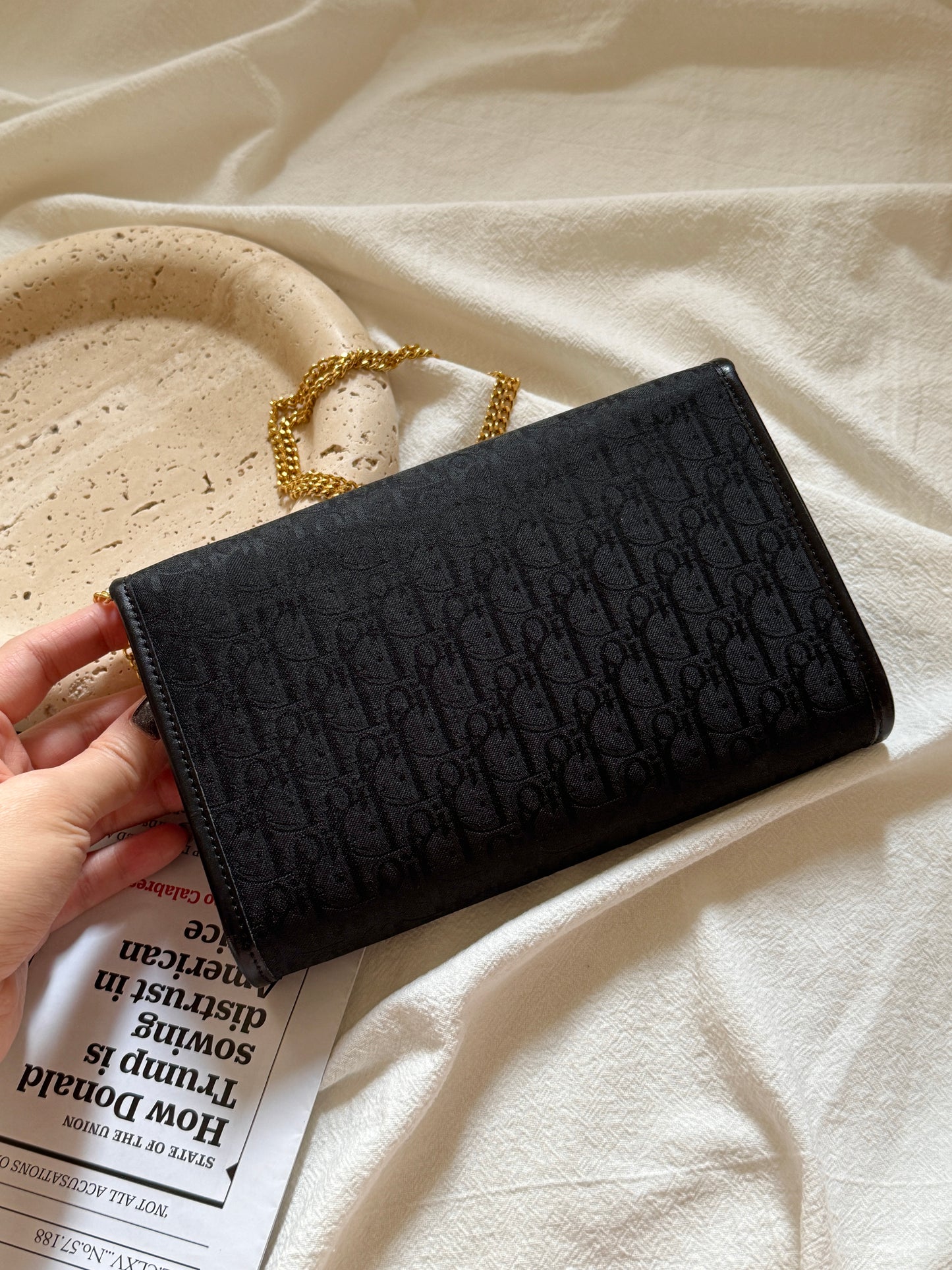 Vintage Dior黑金 trotter envelope bag✉️