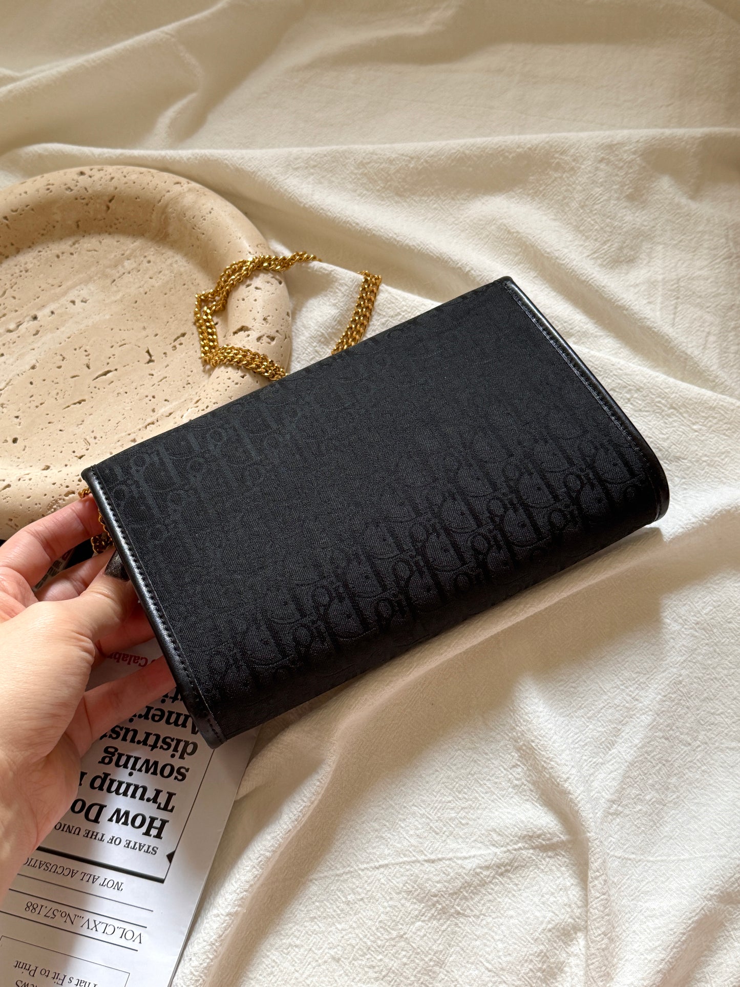 Vintage Dior黑金 trotter envelope bag✉️