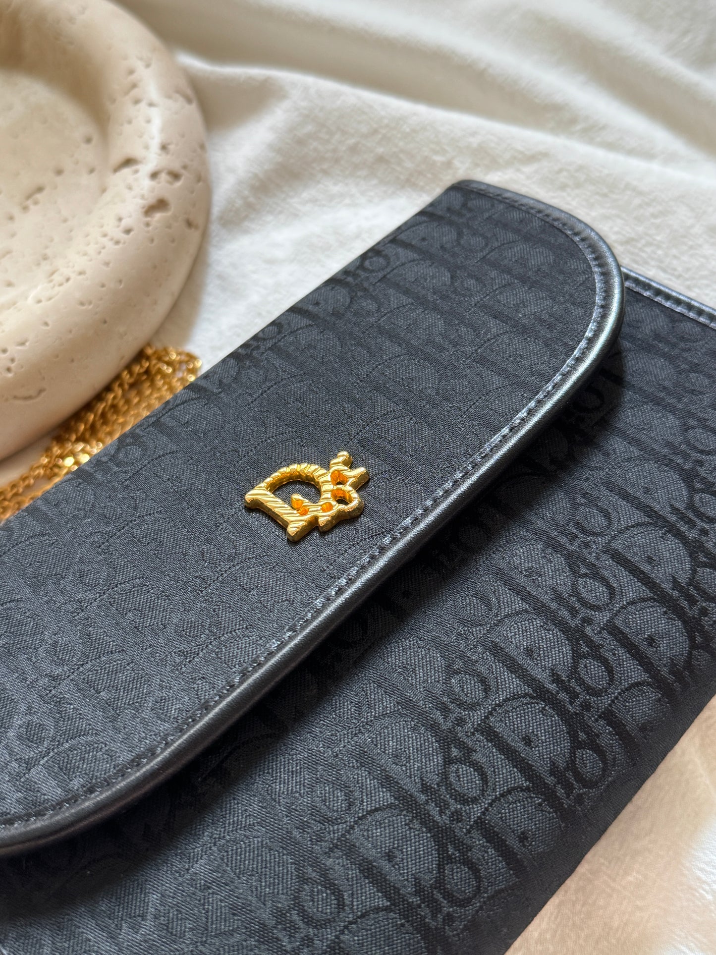 Vintage Dior黑金 trotter envelope bag✉️