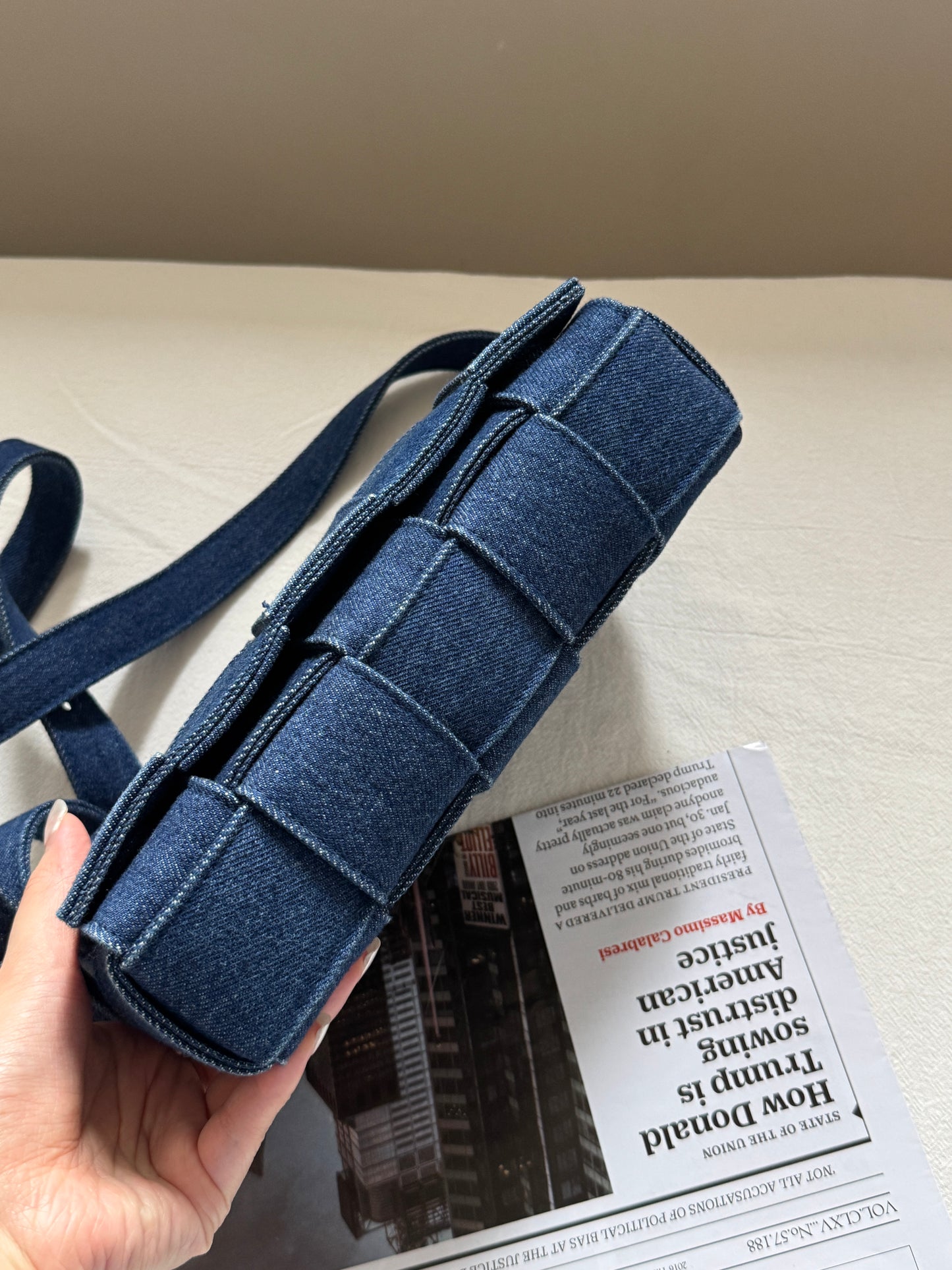 Pre-owned Bottega Veneta denim cassette crossbody