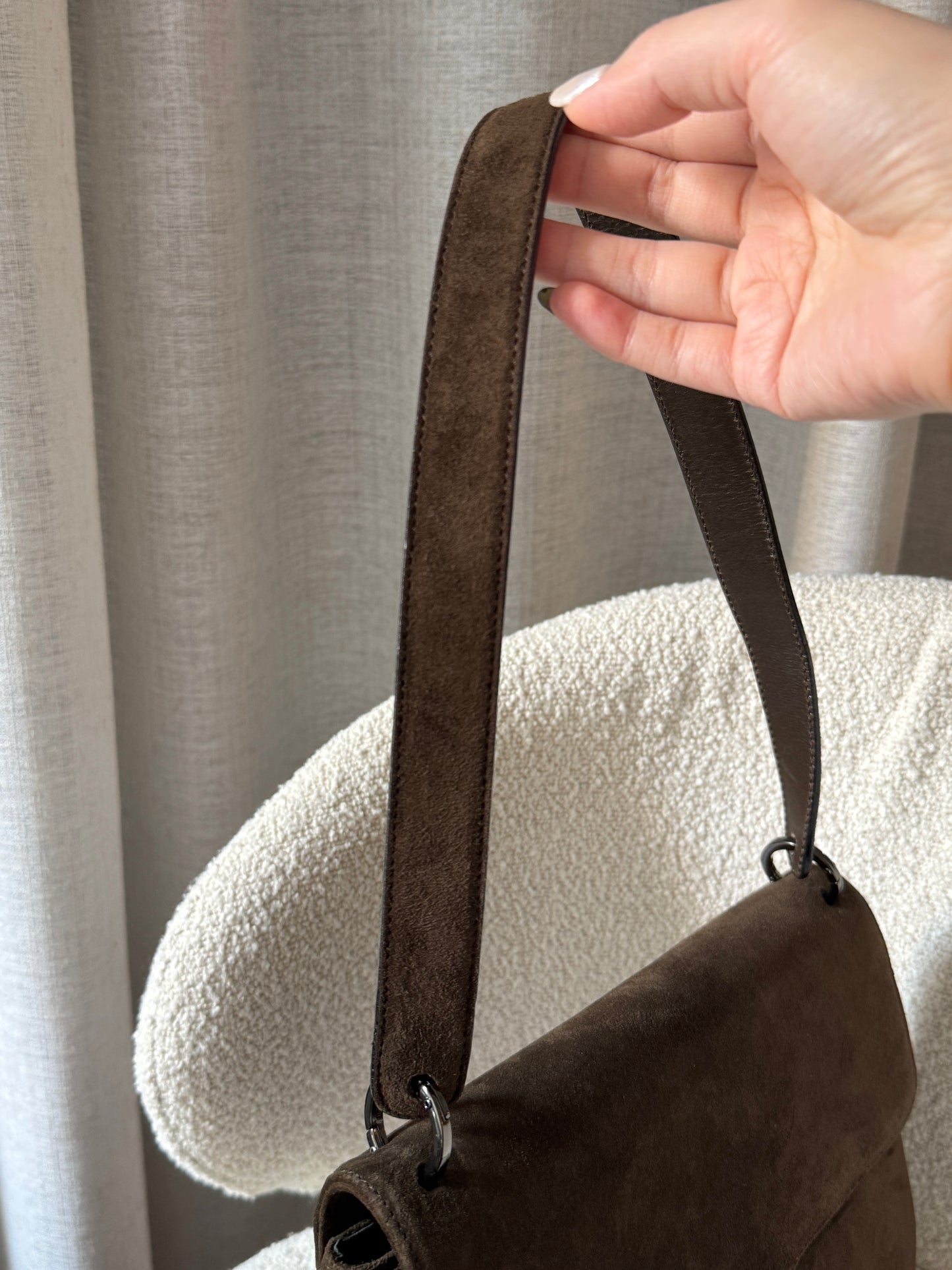 Vintage Salvatore Ferragamo chocolate suede bag