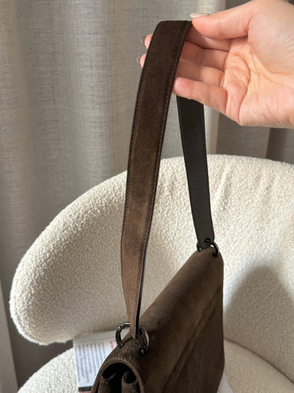 Vintage Salvatore Ferragamo chocolate suede bag