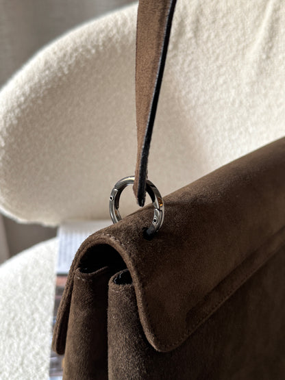 Vintage Salvatore Ferragamo chocolate suede bag