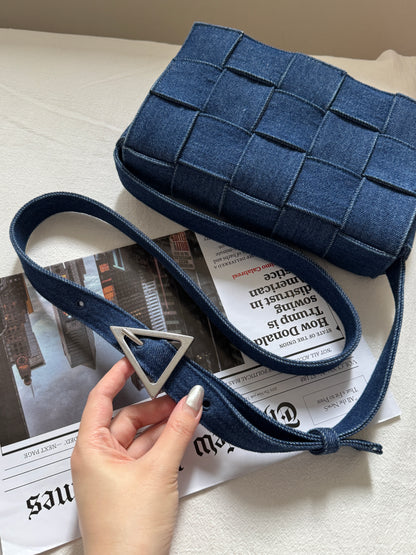 Pre-owned Bottega Veneta denim cassette crossbody