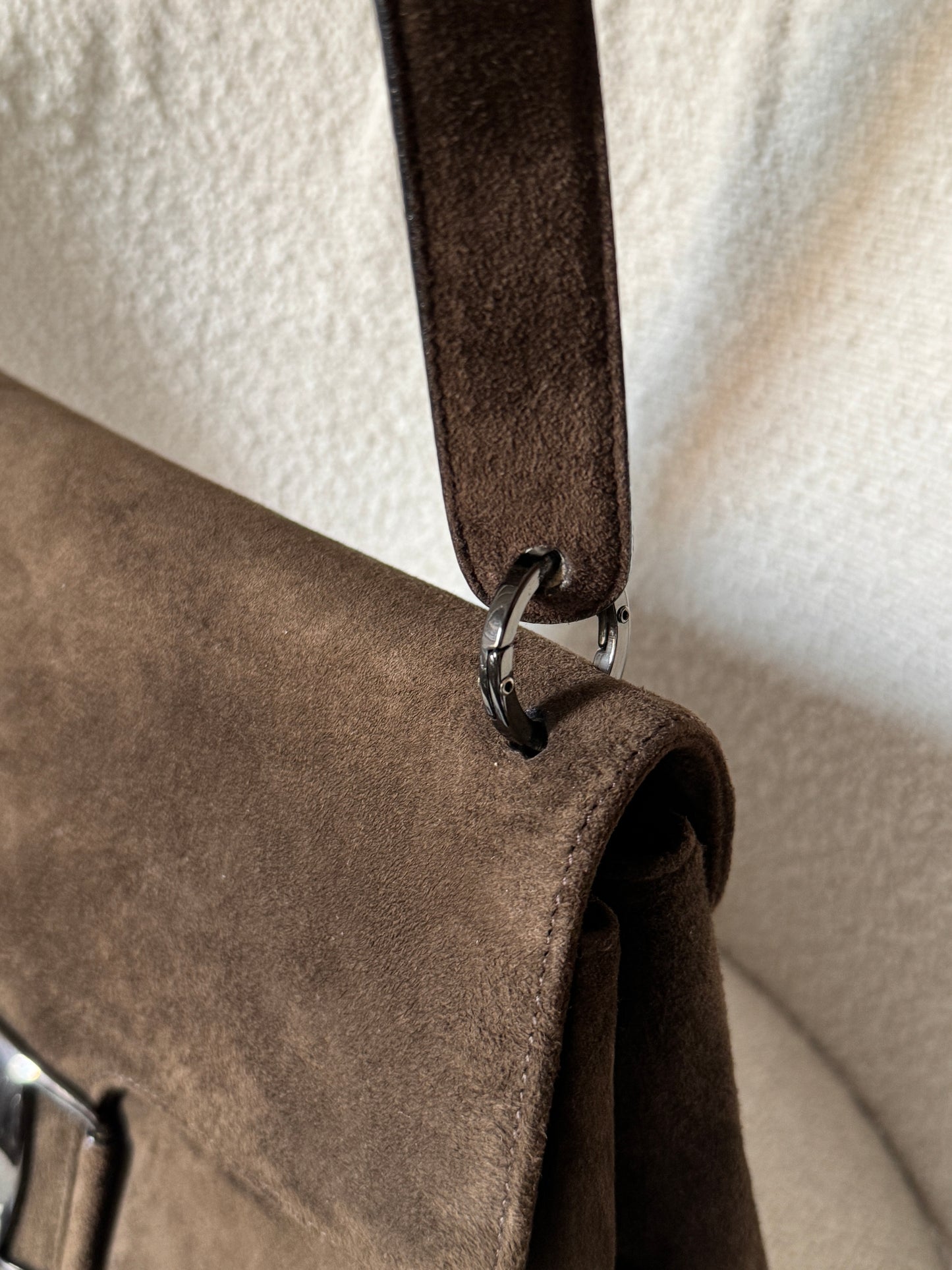 Vintage Salvatore Ferragamo chocolate suede bag